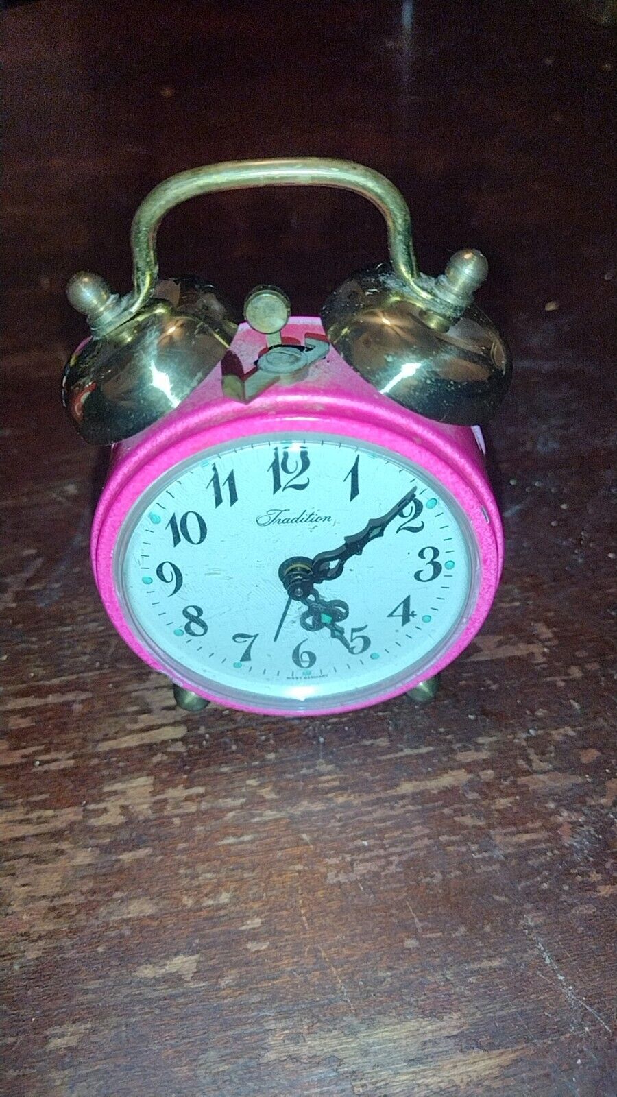 TRADITION west German Alarm Clock HOT PINK 