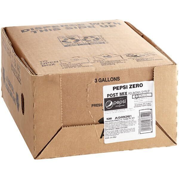 Pepsi Zero 3 Gallon BIB Bag-in-Box by Pepsi, Perfect for SodaStream Pepsi