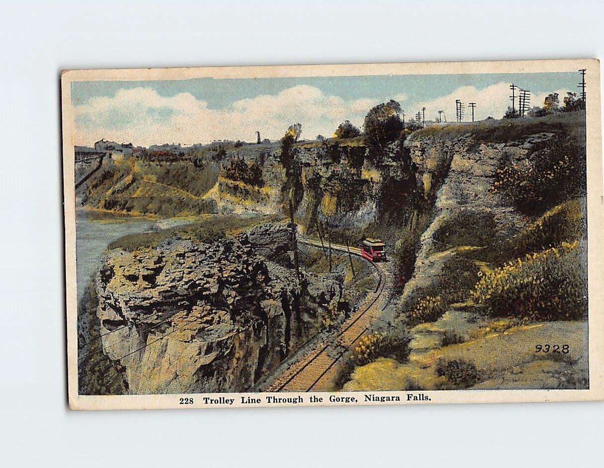 Postcard Trolley Line Through the Gorge Niagara Falls North America
