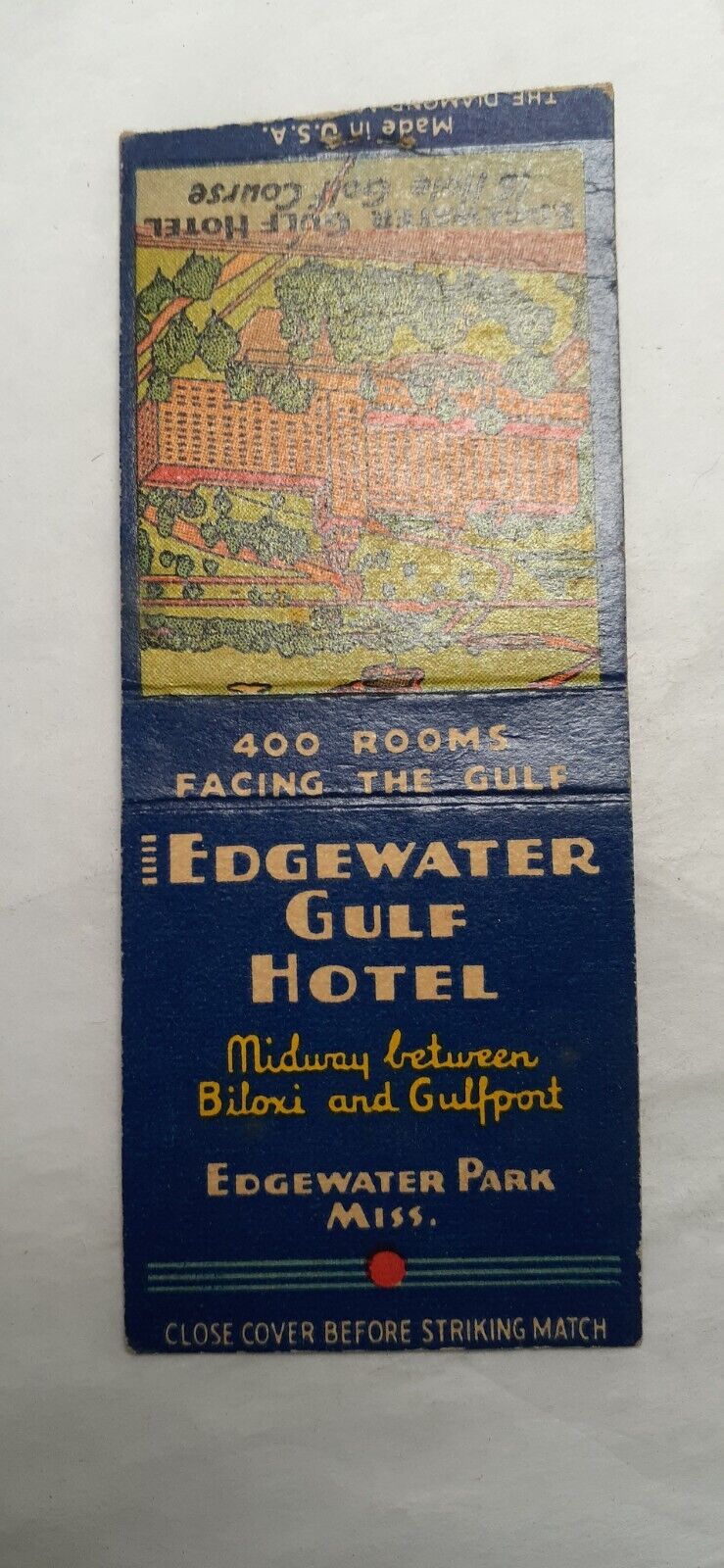 Matchbook bobtail MS Edgewater Park - Edgewater Gulf Hotel