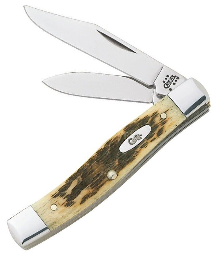Case XX Small Texas Pocket Knife Chrome Vanadium Carbon Steel Blades Bone Handle