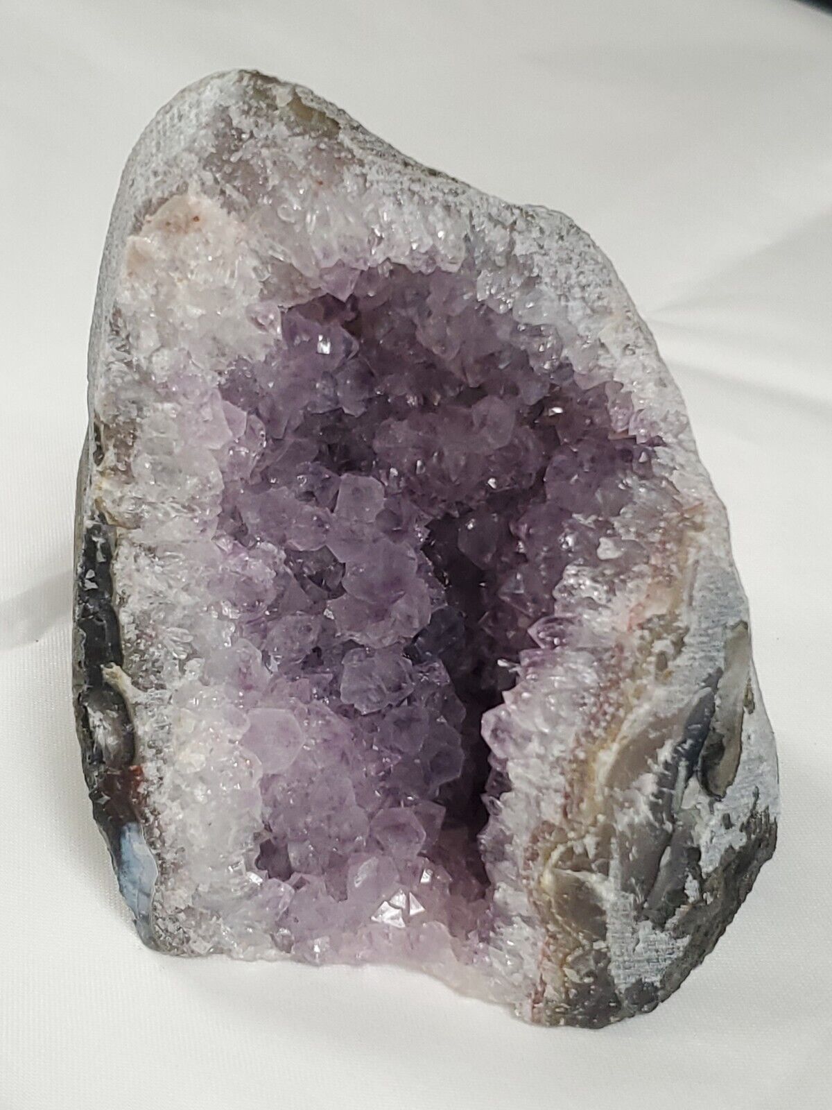 750g Natural Amethyst Crystal Cluster  87mm X 80mm x 113mm height 