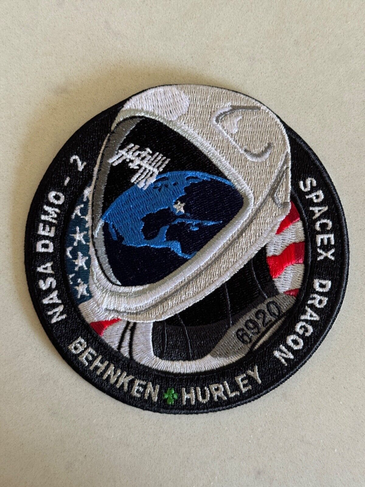 SpaceX EMPLOYEE Number Patch, NASA Crew Dragon Demo-2, Falcon 9