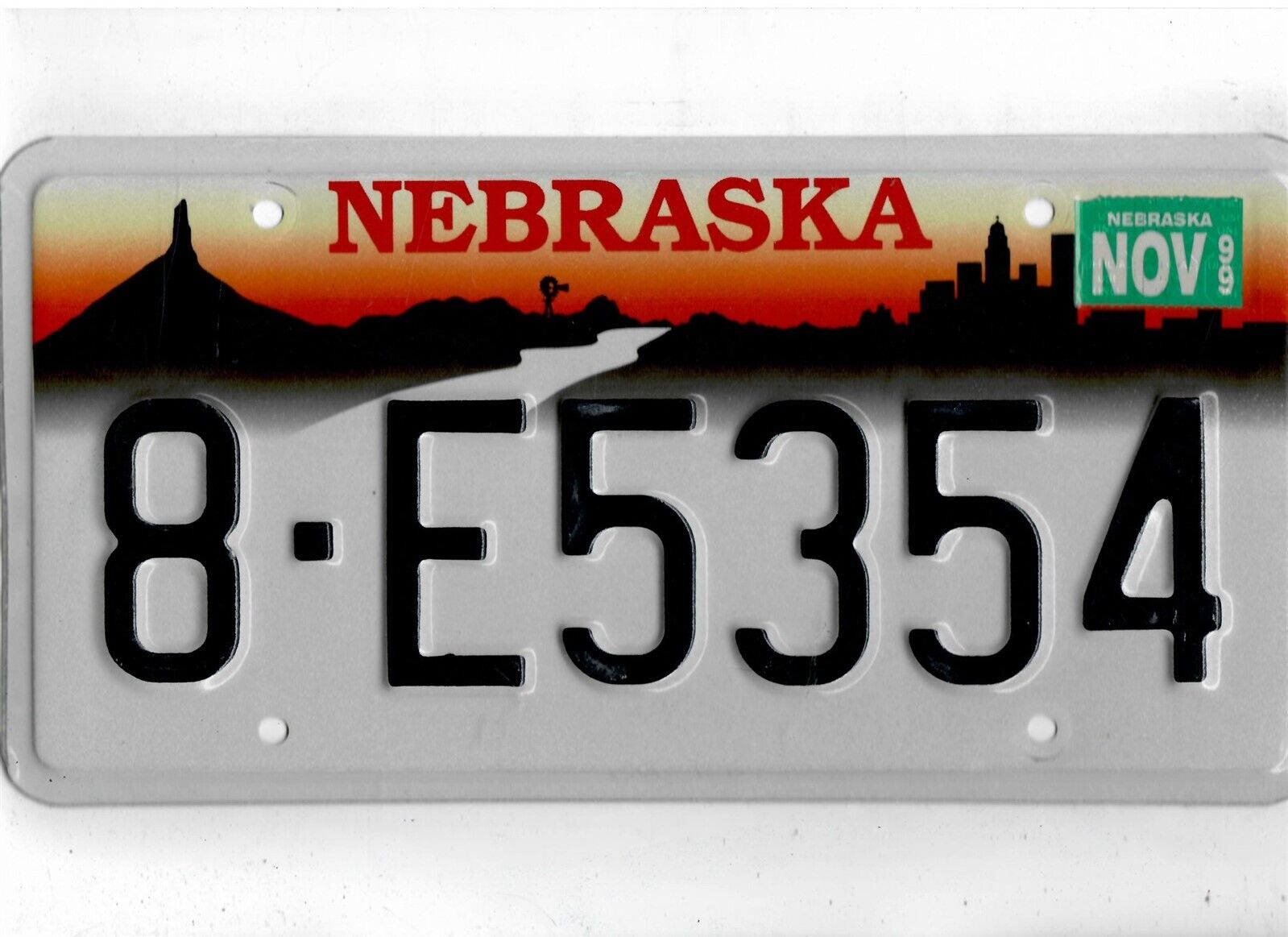 NEBRASKA passenger 1999 license plate \