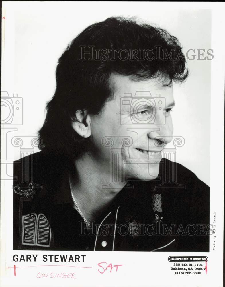 1990 Press Photo Musician Gary Stewart, Country Singer - hpp45393