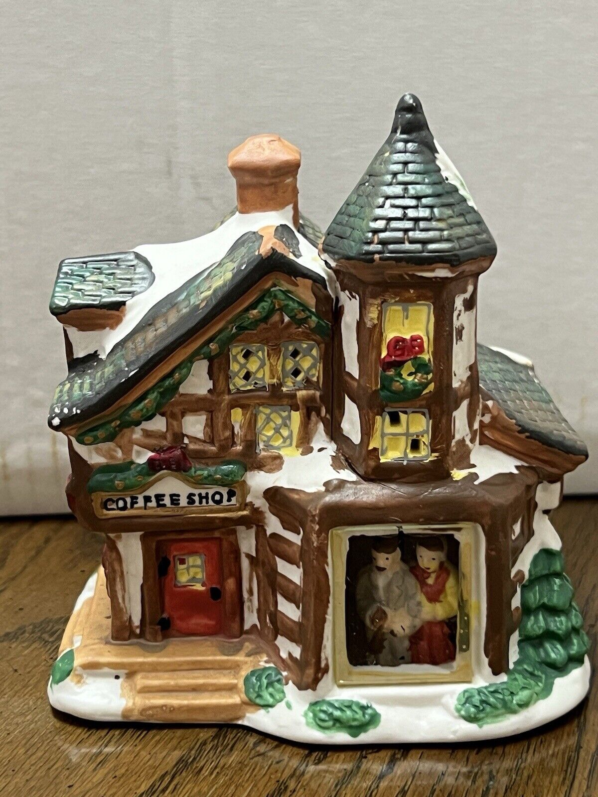 Christmas Village Coffee Shop - vintage 