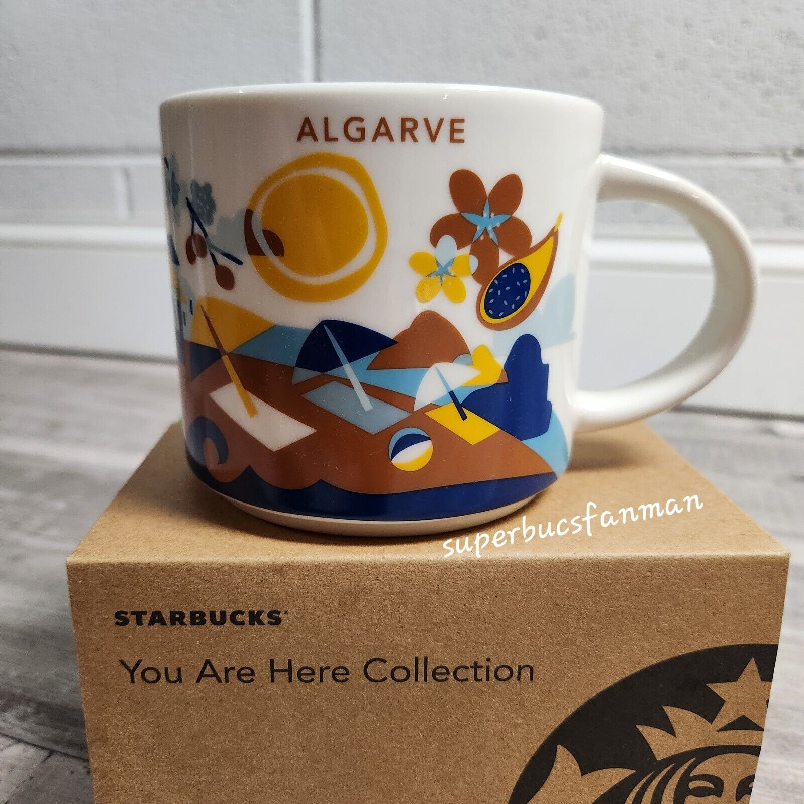Starbucks Algarve Portugal You Are Here Series Coffee 14oz Mug Brand New W/Box 