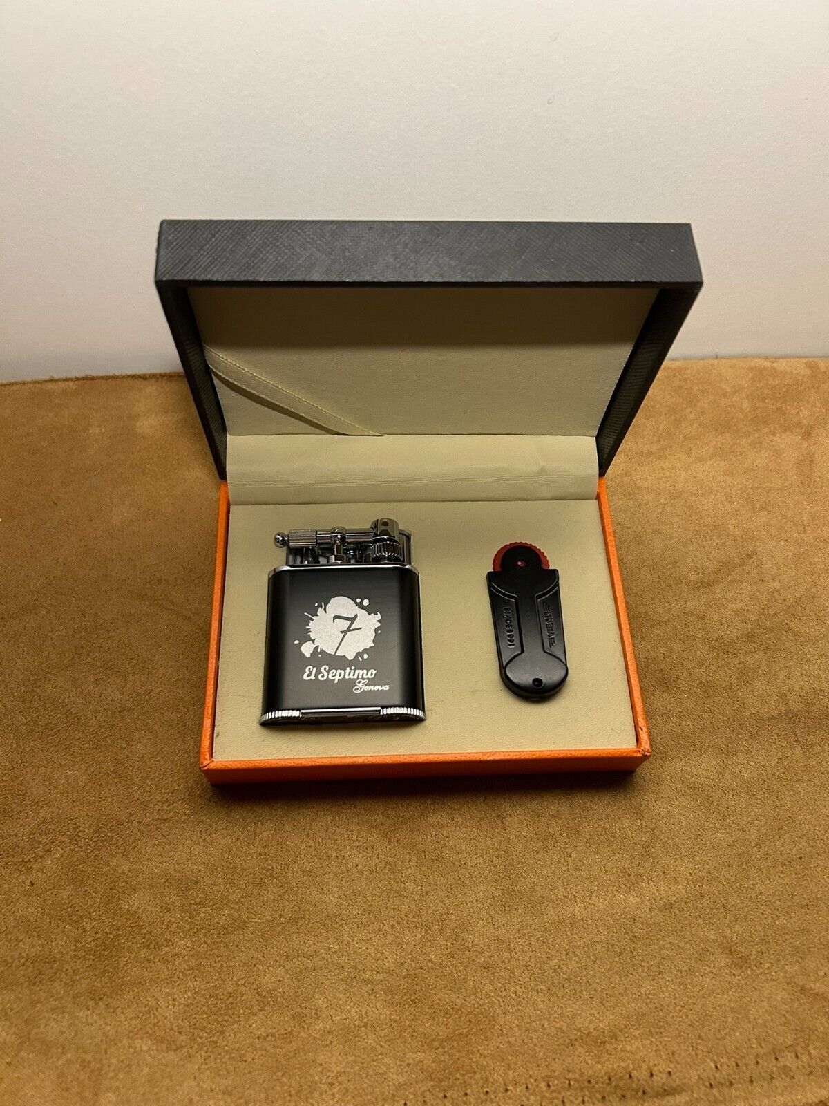 El Septimo Geneva Double Torch Lighter W/ Screw in Cigar Punch Cutter MSRP $125