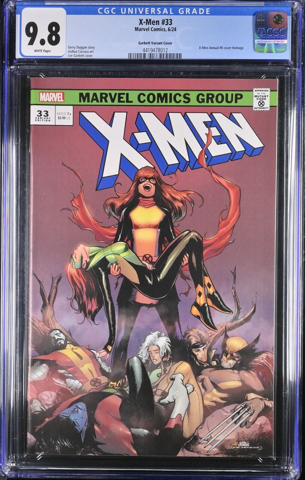X-Men #33 CGC 9.8 Garbett X-Men Annual 6 1970 Vampire Variant Homage Marvel 2024