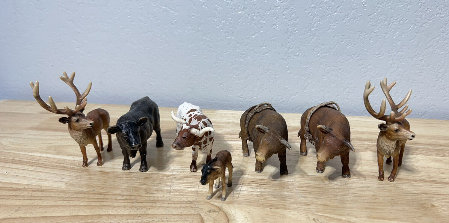 Schleich Animal Cow Stag Lot of 8 Figures