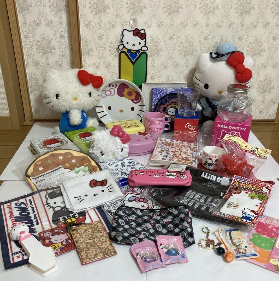 Sanrio Goods lot Hello Kitty Denim-style bag Pass case Pouch Pencil case Towel  