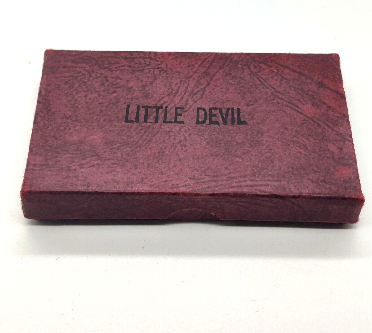 Vintage Little Devil Knife Sharpener Stone Black In Box