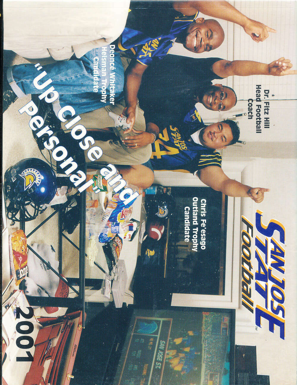 2001 San Jose State Football Media Press Guide bx200