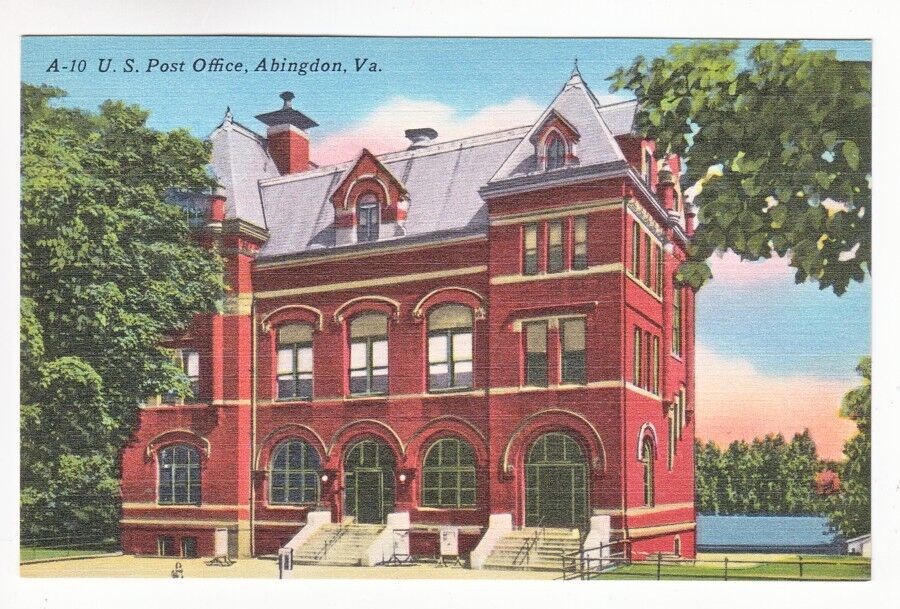 Postcard: Post Office, Abingdon, VA