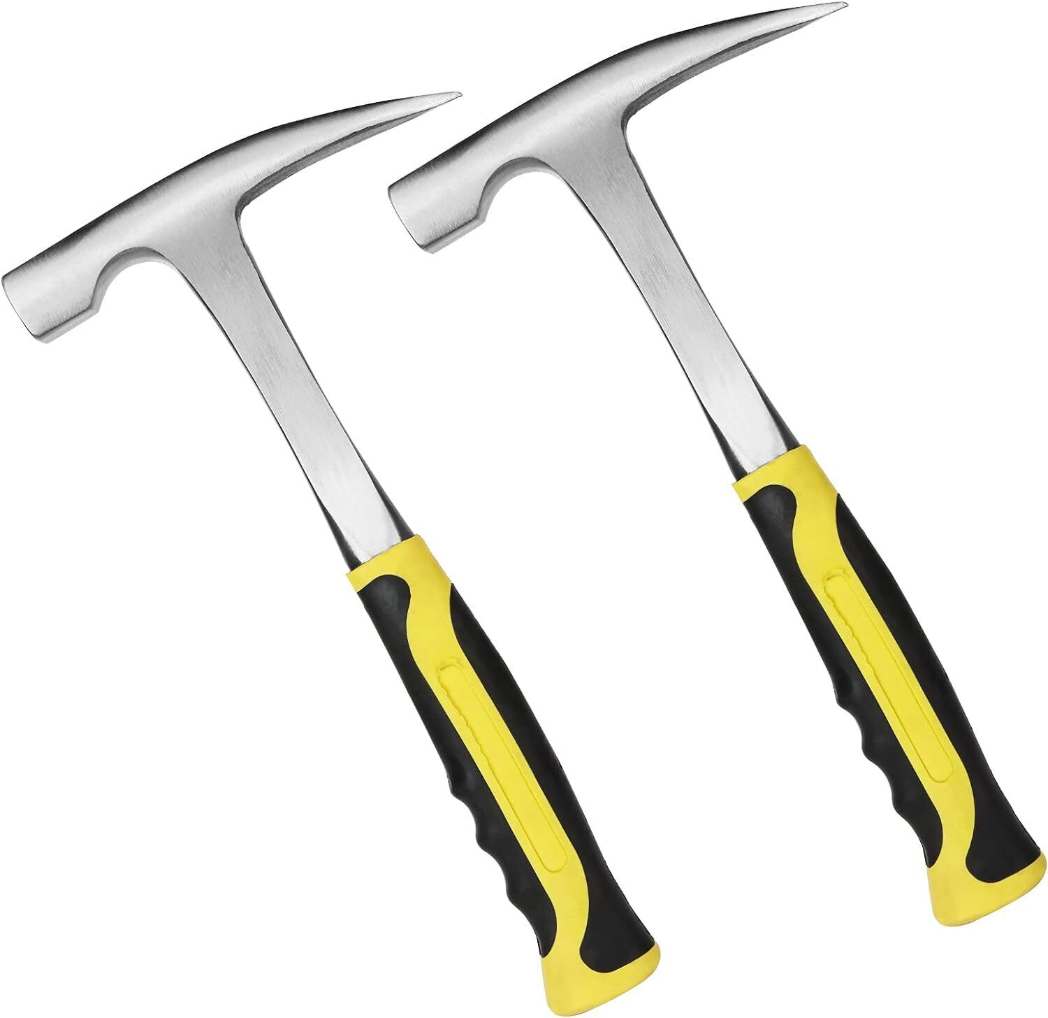 2 Pack Rock Pick Hammer With Non-Skid Handle, 12.8 Inch All inch, Yellow 
