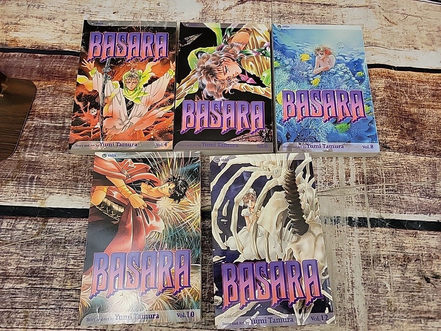 Lot of 5 Basara English Manga Books  Yumi Tamara Vol. 4 6 8 10 12