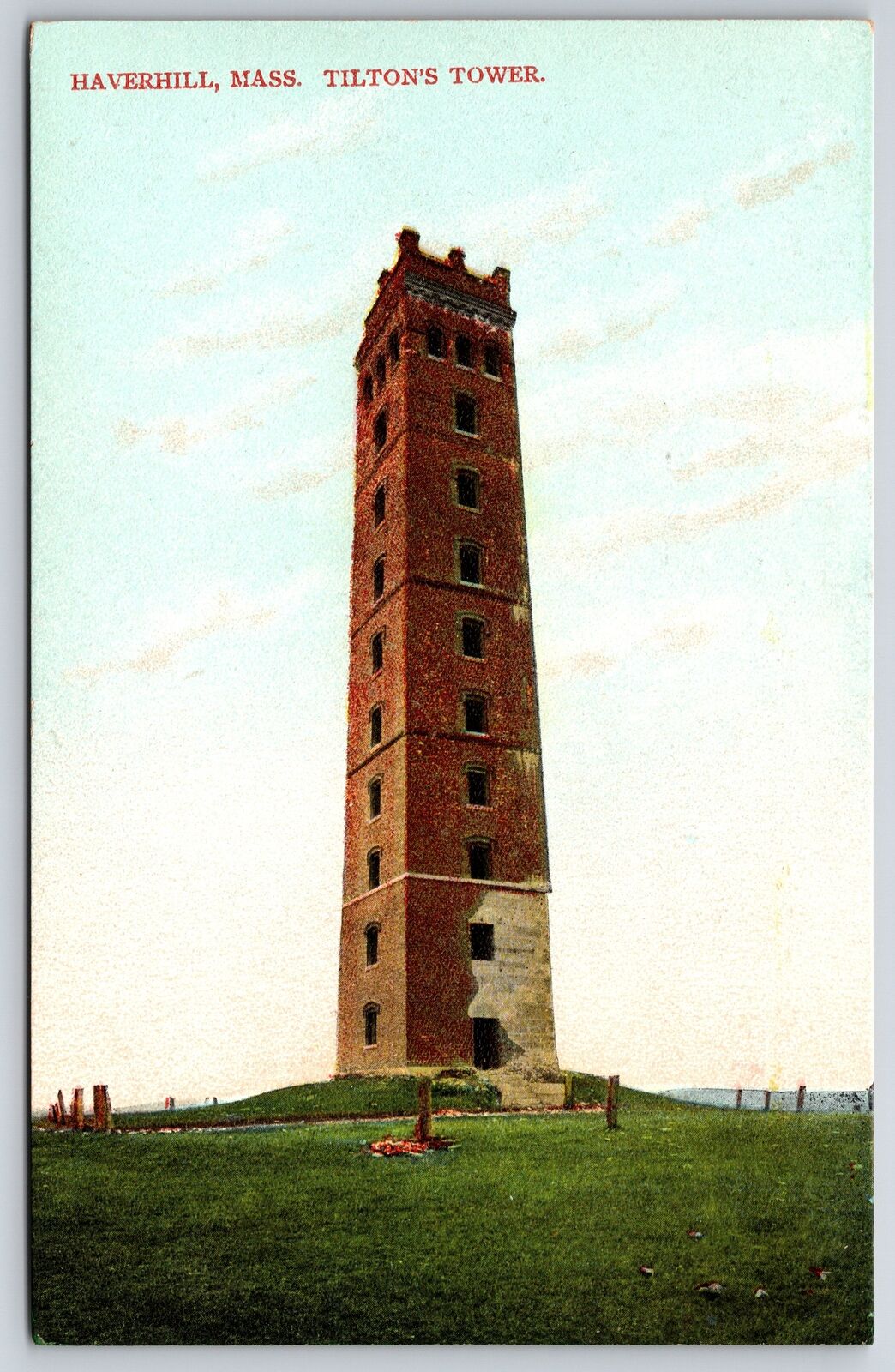 Haverhill Massachusetts~John Cooper Tilton Tower~c1910 Postcard