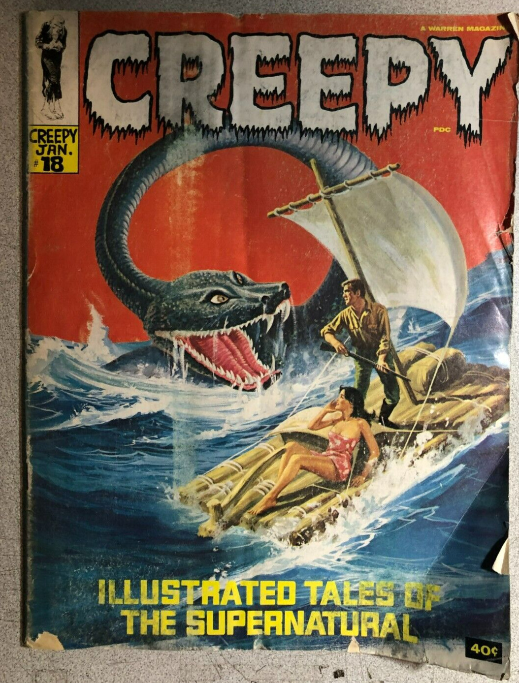 CREEPY #18 (1968) Warren B&W horror comics magazine VG