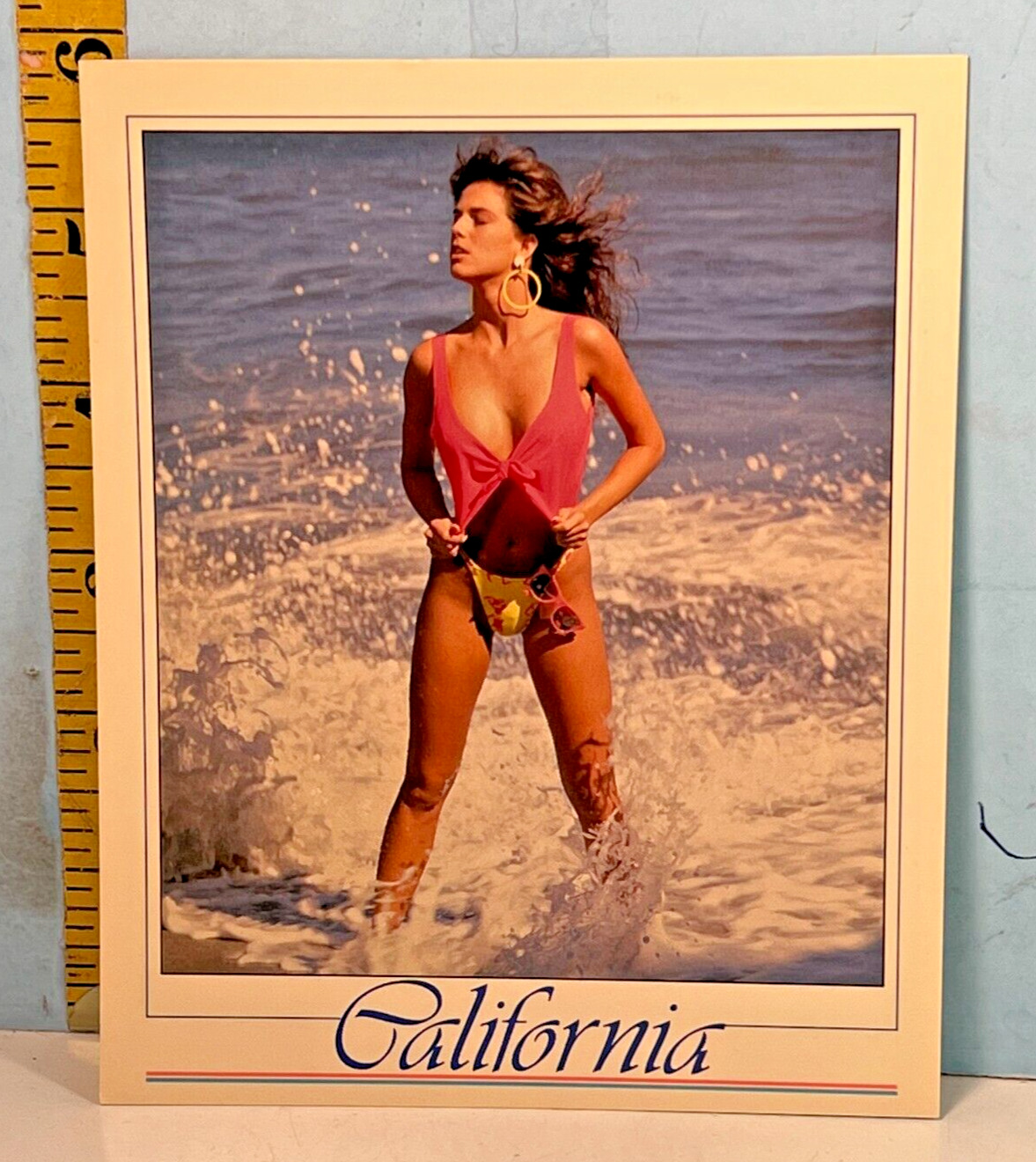 1990 Gold Coast Collection Pinup Cheesecake Postcard: California Purple Bikini