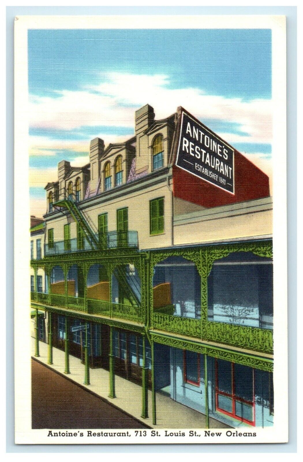 c1940\'s Antoine\'s Restaurant St. Louis St. New Orleans Louisiana LA Postcard