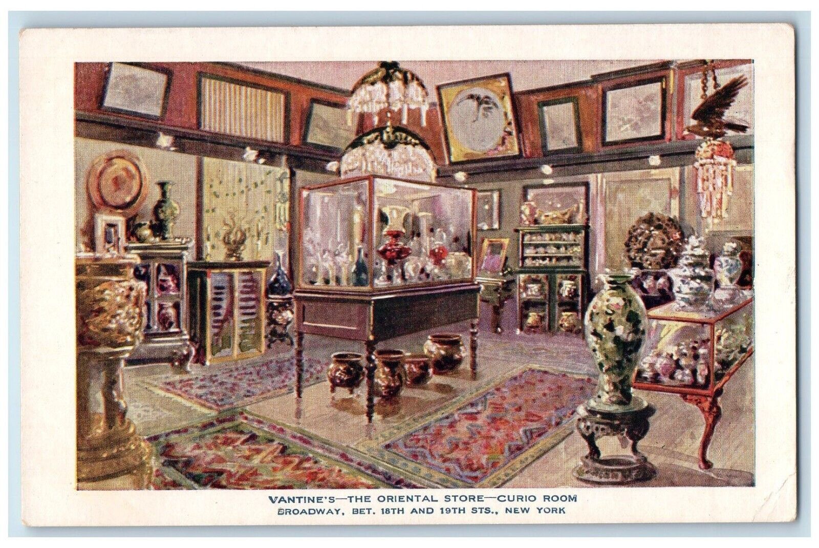 c1910\'s Vantine\'s The Oriental Store Curio Room Broadway New York NY Postcard