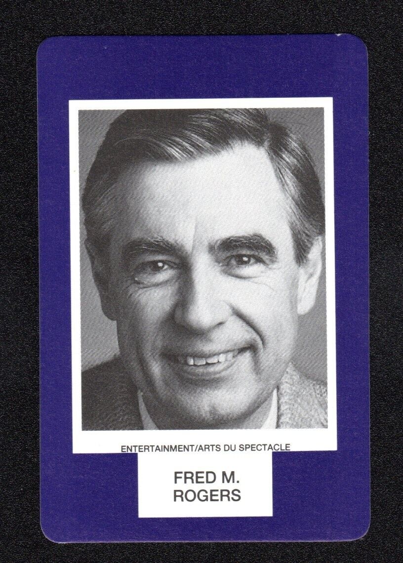 Fred M. Rogers Mister TV Show Host 1993 Face To Face Game Card Canadian Issue