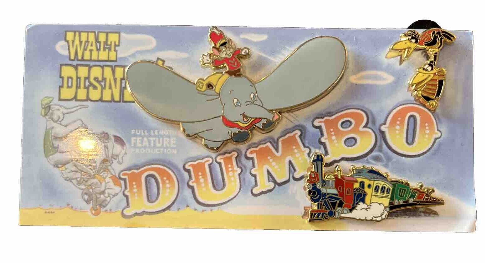 RARE Disney Pin Set 2008 Dumbo Timothy Mouse Flying Train LE 300
