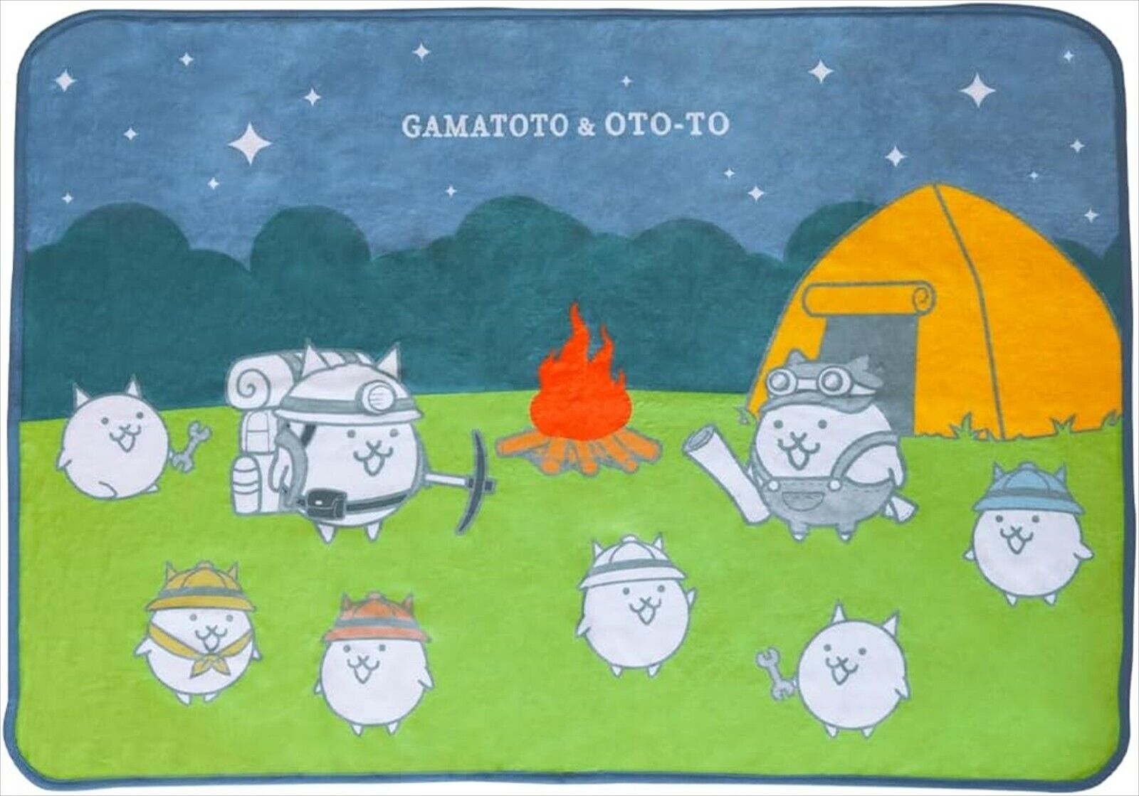 The Battle Cats Nyanko Daisensou Gamatoto & Ototo blanket W100×H70cm