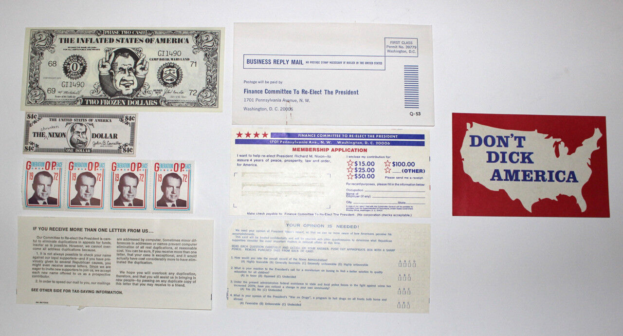 Richard Nixon George McGovern vintage election memorabilia lot