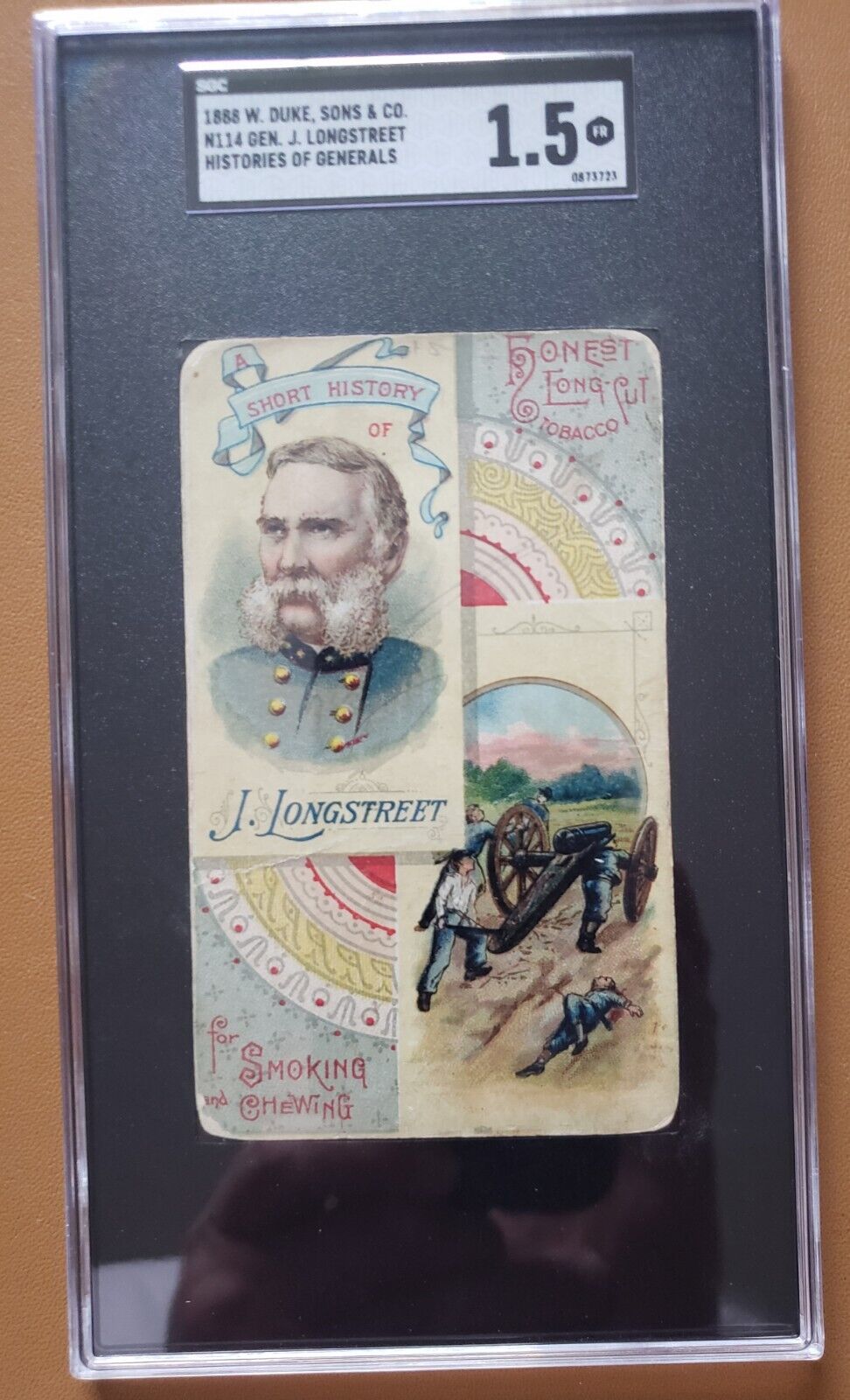 N114 1888 W Duke Sons & Co. Histories of Generals James Longstreet SGC 1.5 Nice