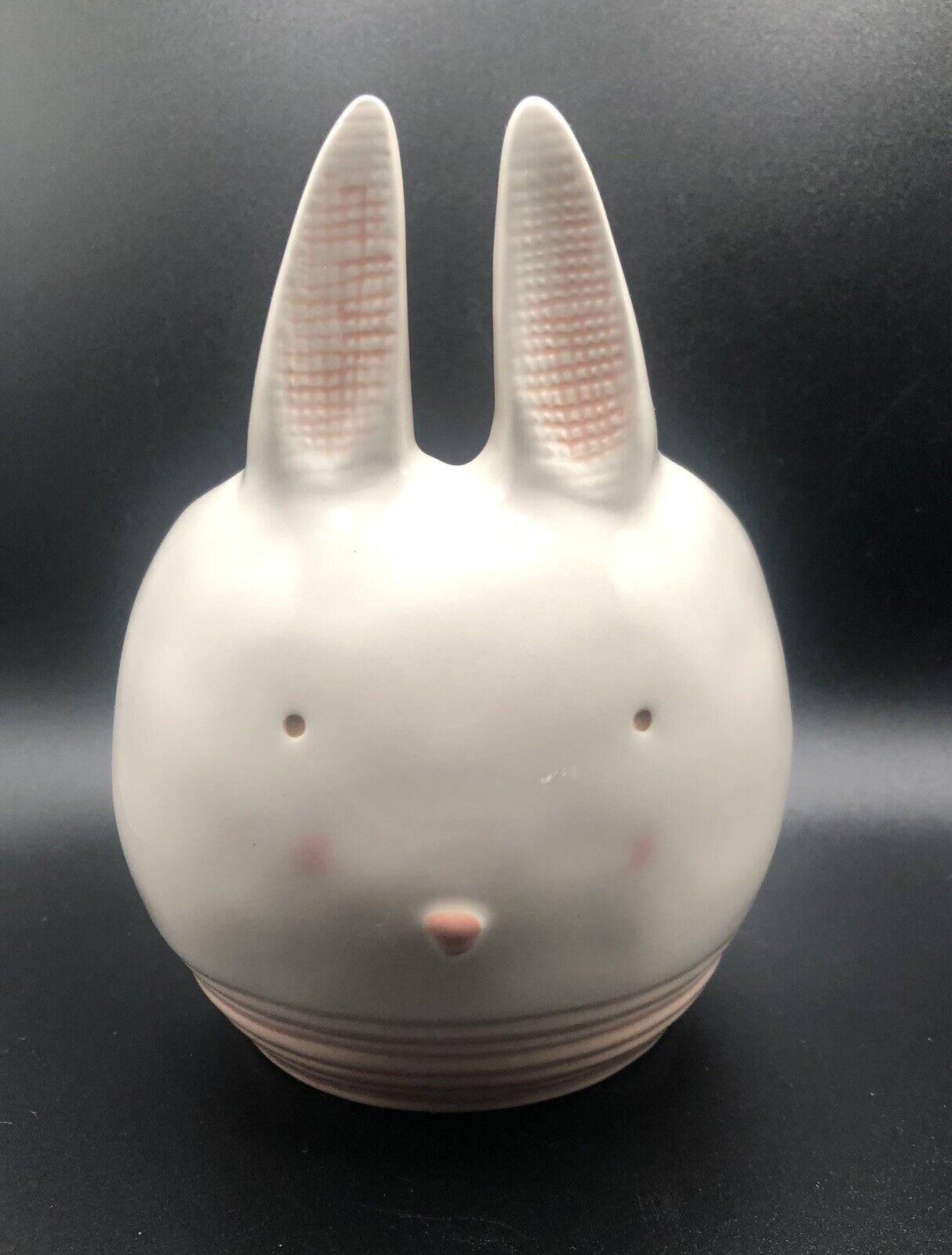 Small Ceramic Easter Bunny Rabbit Spring Planter app 6” tall