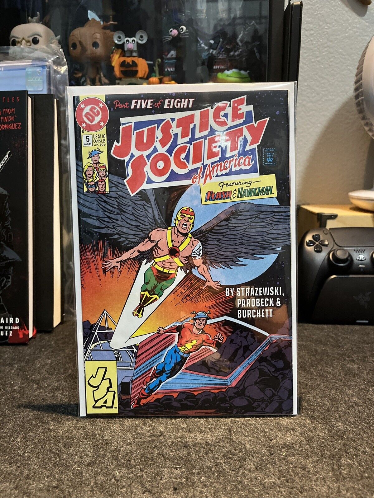 Justice Society of America #5 - featuring Flash & Hawkman (Aug 1991 DC)