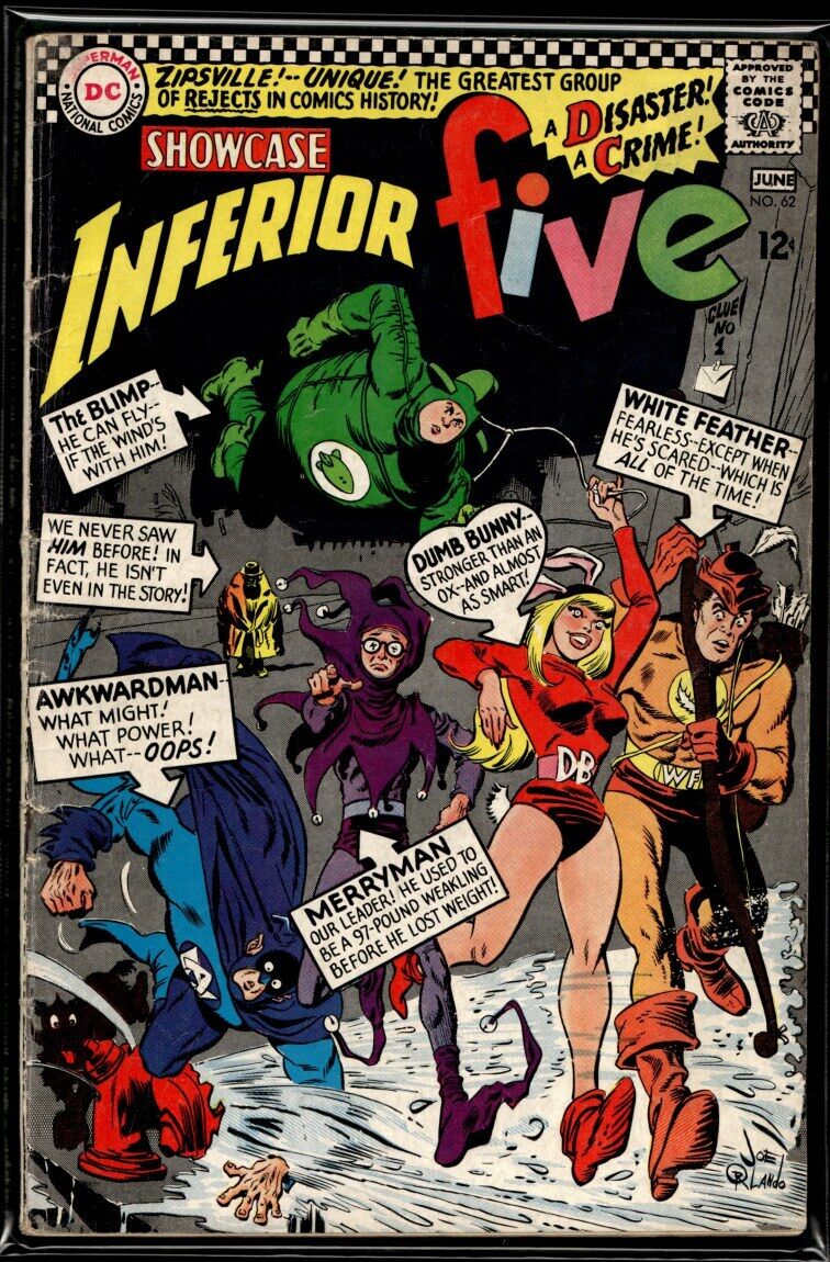 1966 Showcase Presents #62 1st Inferior Five DC Comic