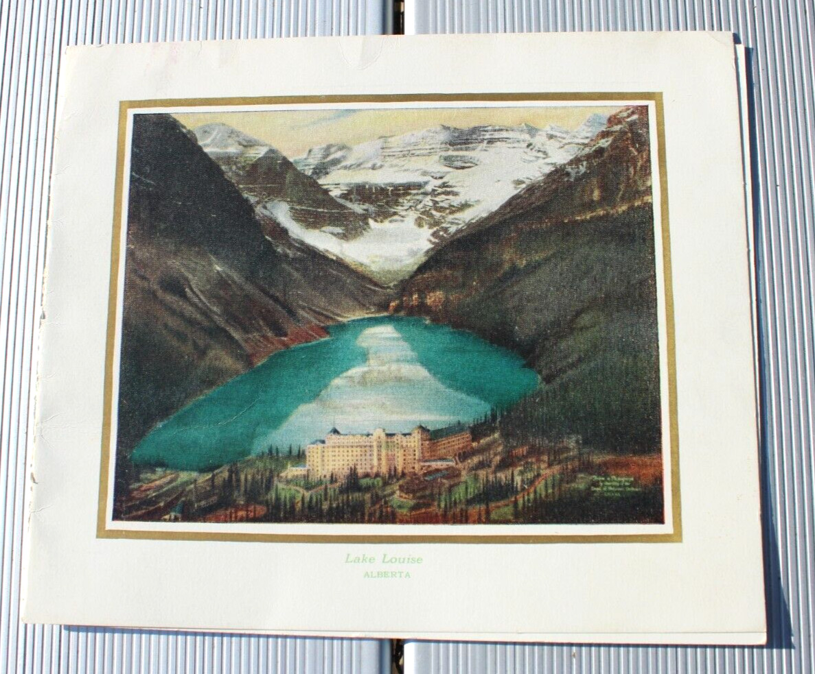 1934 CHATEAU LAKE LOUISE DINNER MENU CANADIAN PACIFIC HOTEL Vintage Photo Art