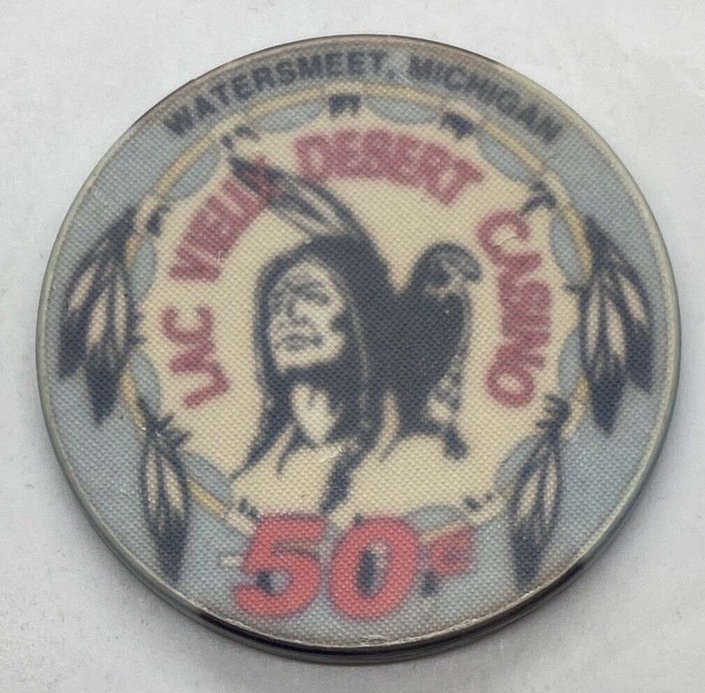 Lac Vieux Desert Casino $0.50 Chip Watersmeet MI Michigan Ceramic
