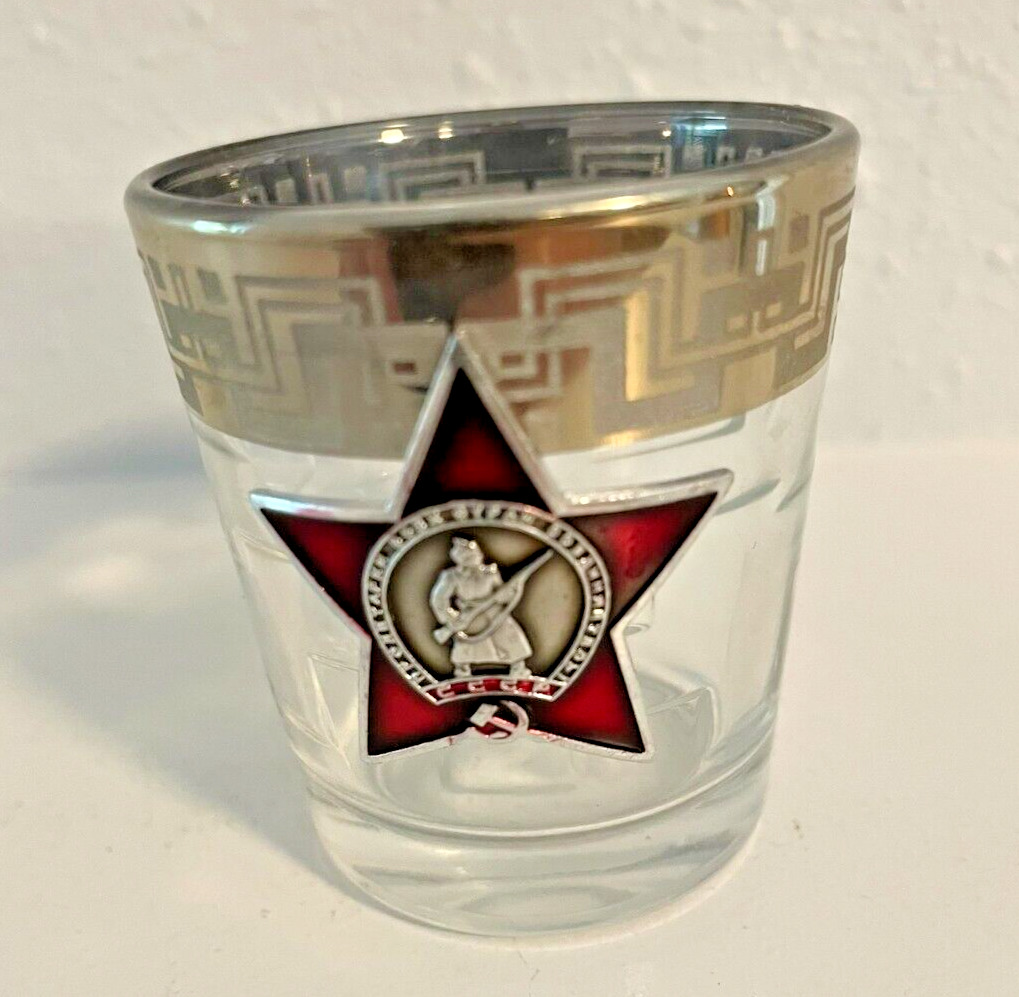 Soviet Order of Red Star USSR Russian Badge Shot Glass CCCP Award Shot glass