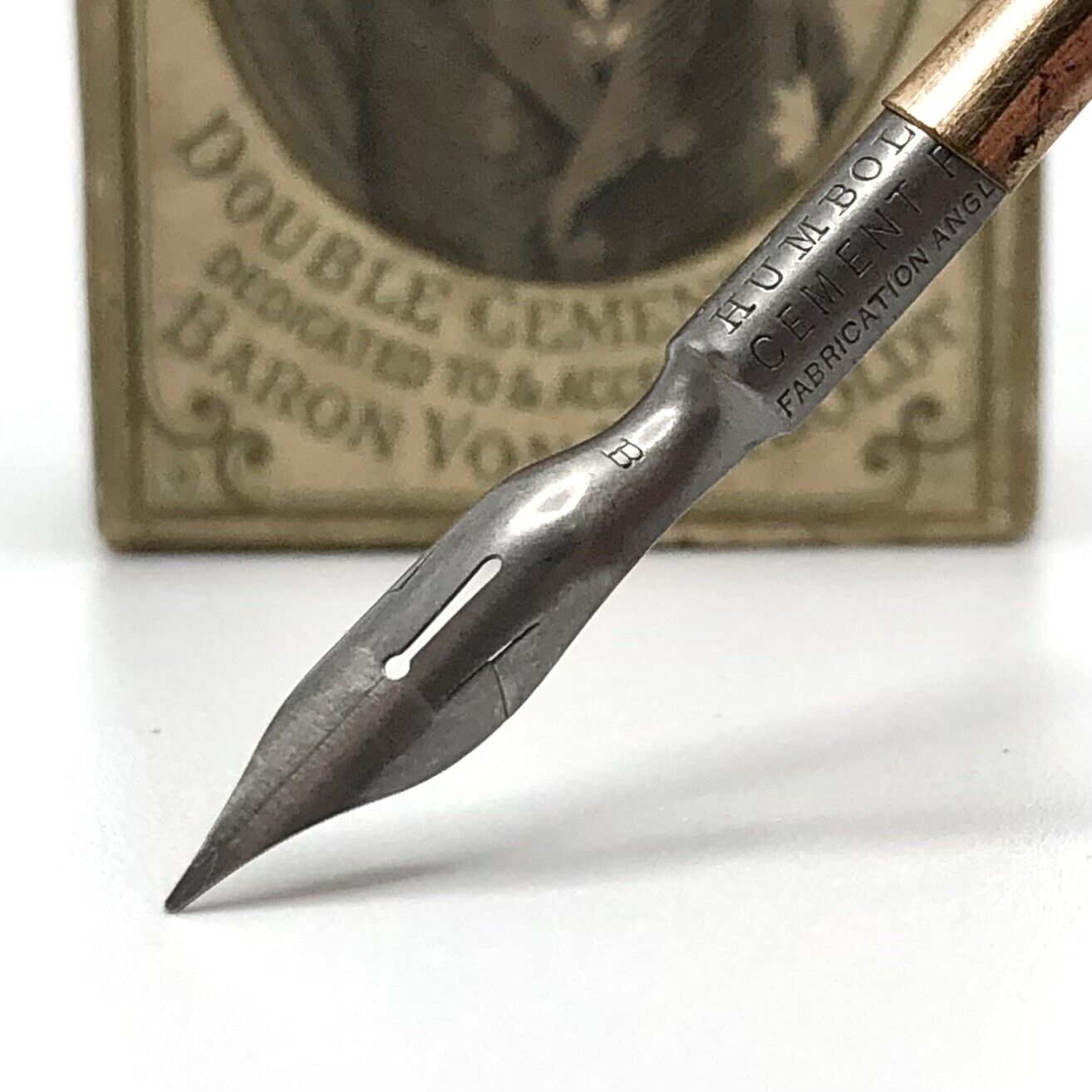 J. Alexandre\'s Humboldt 100 B Cement Pen Nib ANTIQUE Dip Pen Nib