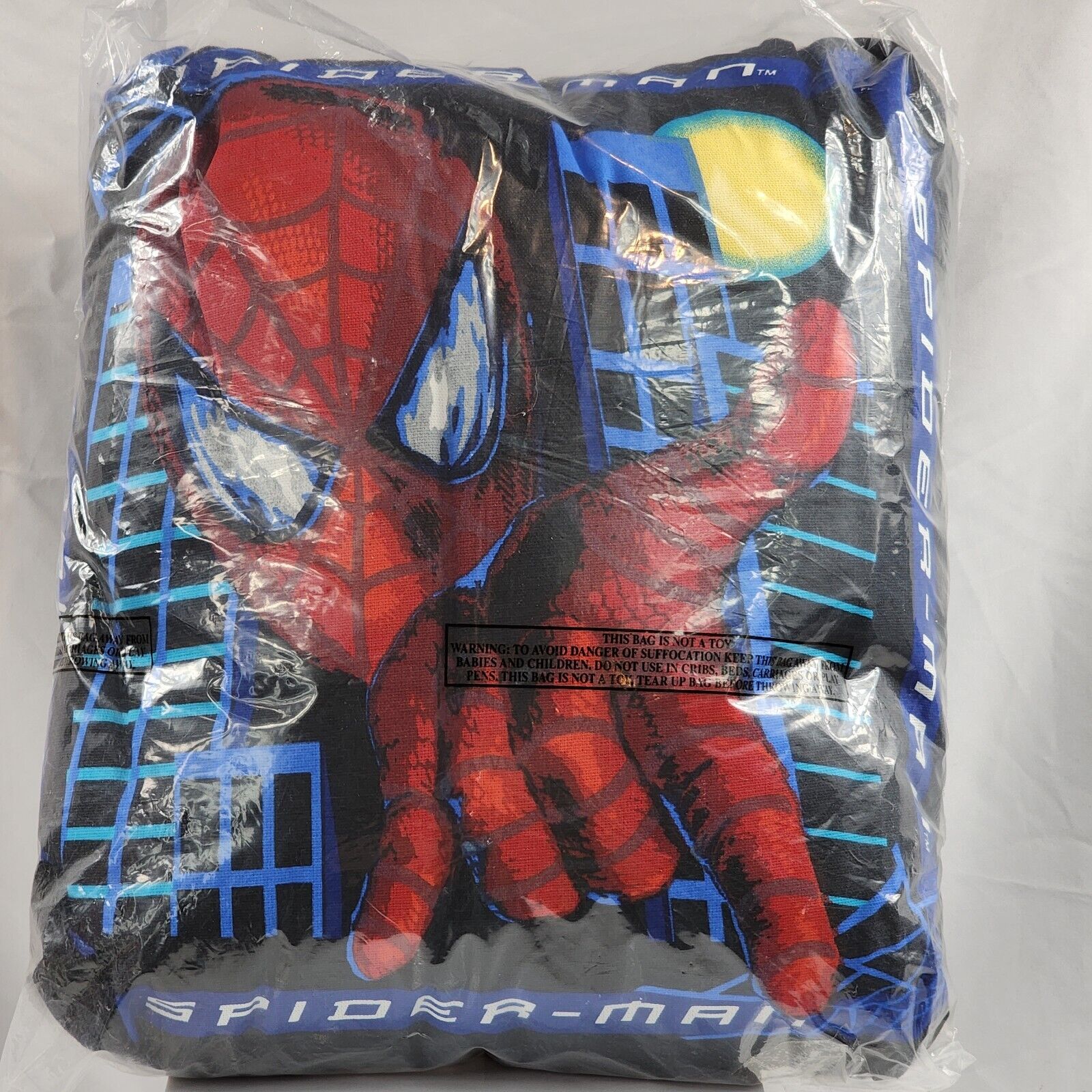 Vtg 2002 Spider-Man Official Movie Pillow 16 x 16 Made In USA Marvel Comics New