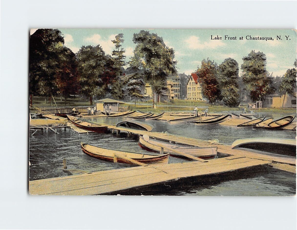 Postcard Lake Front at Chautauqua New York USA
