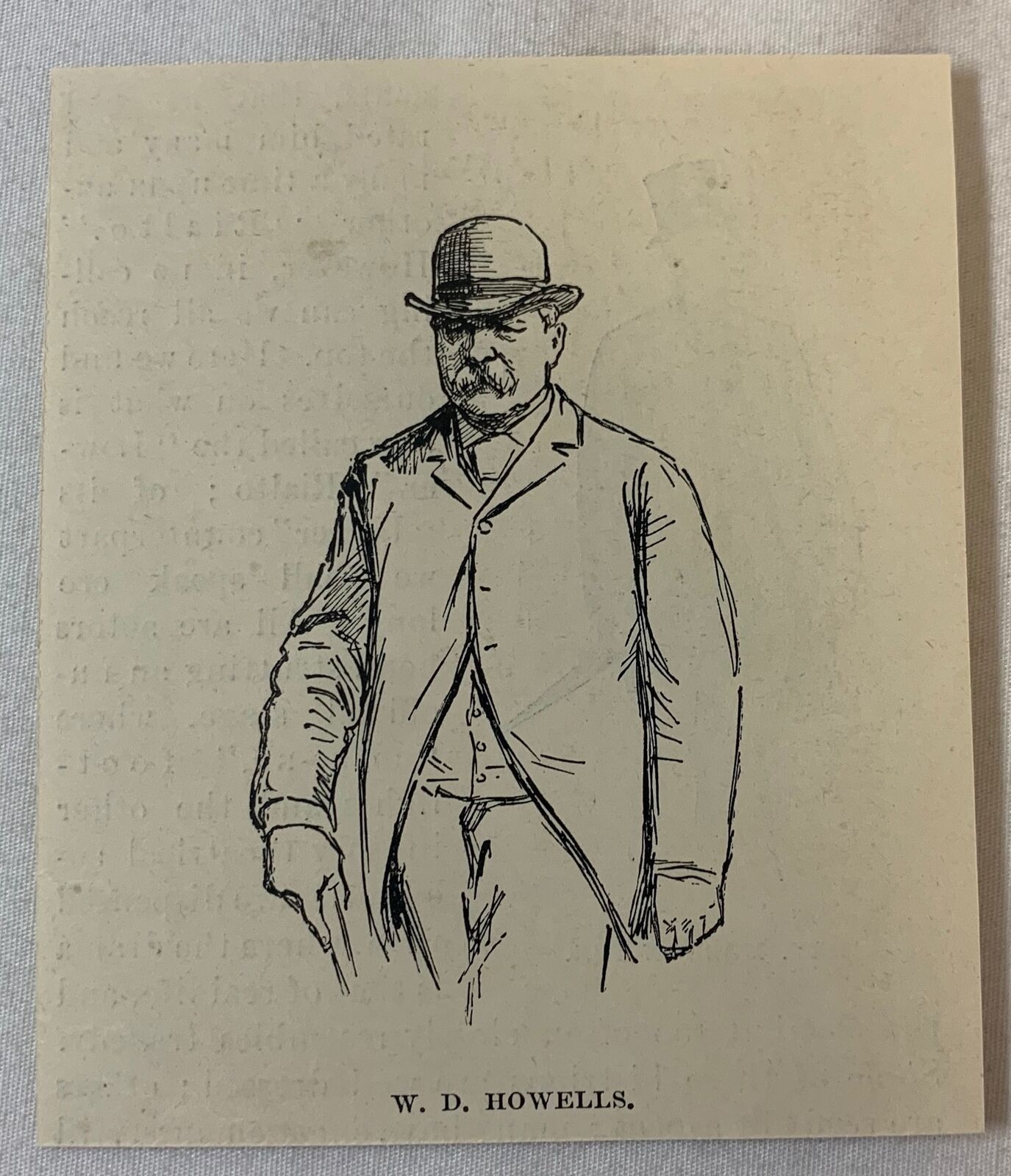 1894 magazine engraving ~ novelist WILLIAM DEAN HOWELLS