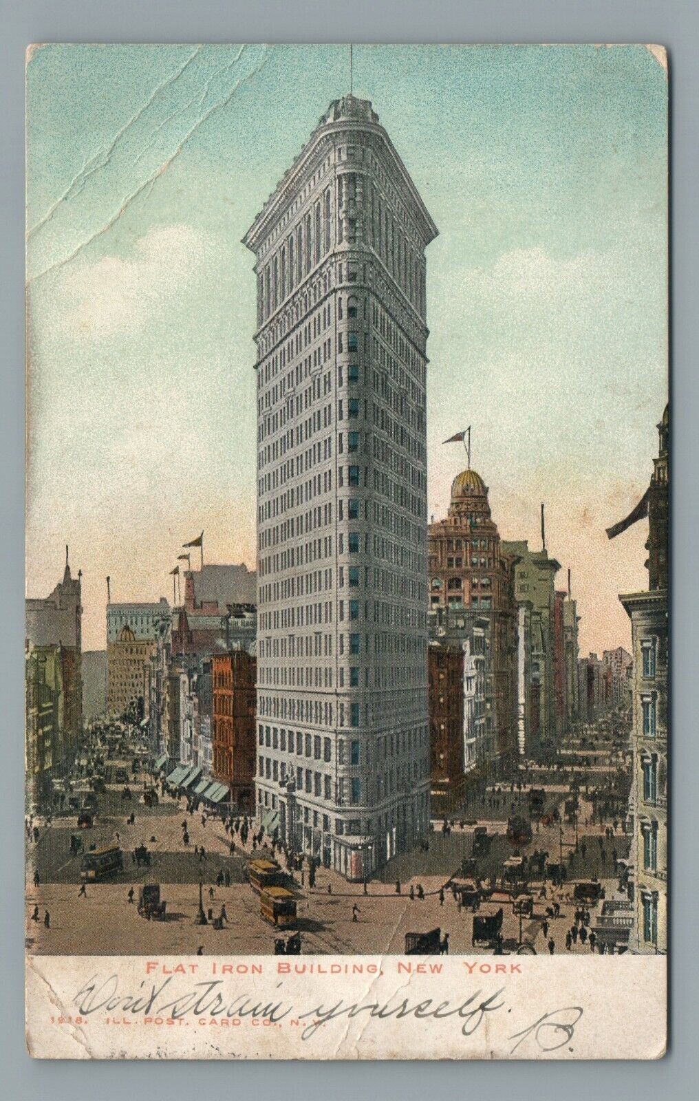 Flat Iron Building, New York City Early Undivided Back Vintage Postcard c1909