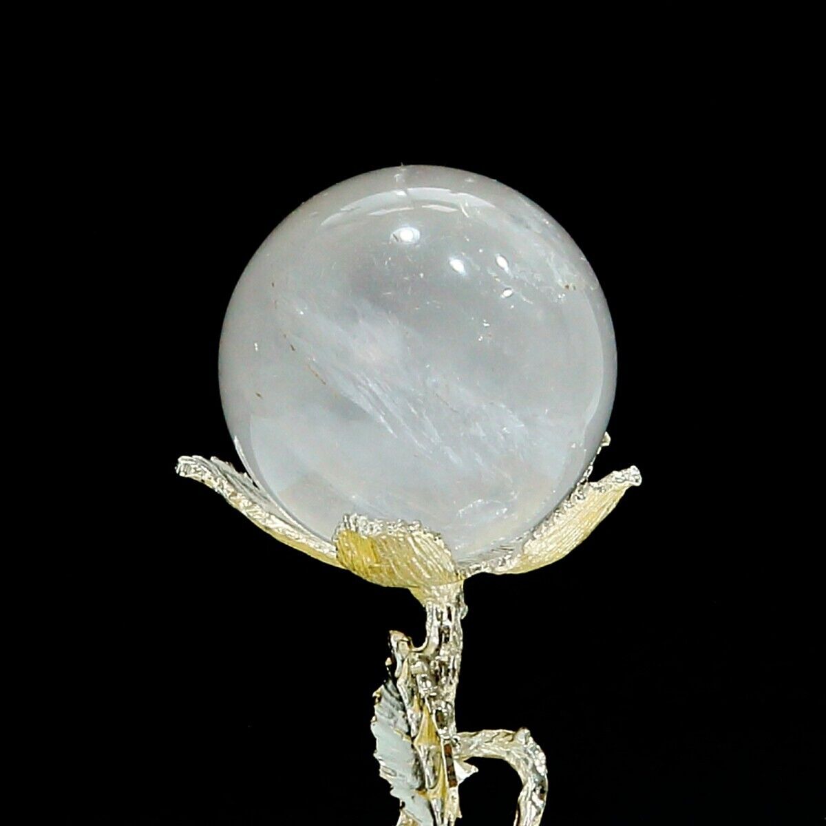 151g Natural White Crystal Clear Quartz Crystal Sphere Ball Healing Meditation
