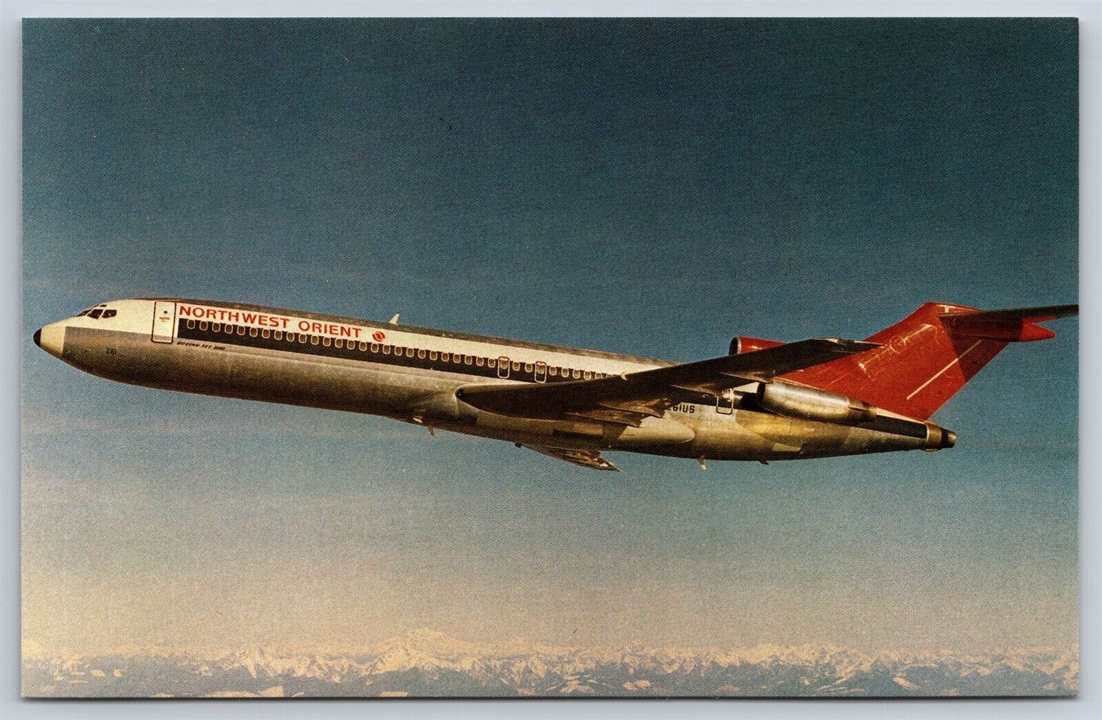 Airplane Postcard Northwest Airlines Airways Boeing 727-251 FZ27