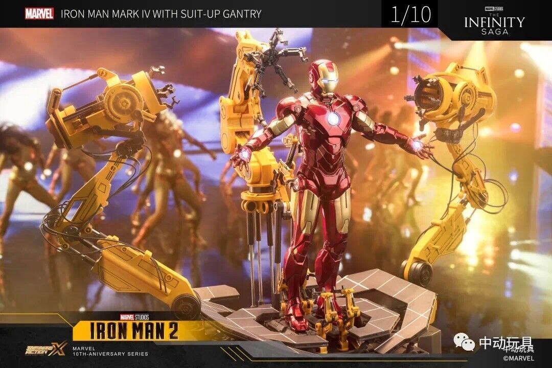 zd toys iron man mark IV with suit-up gantry mk4 action figure marvel avengers