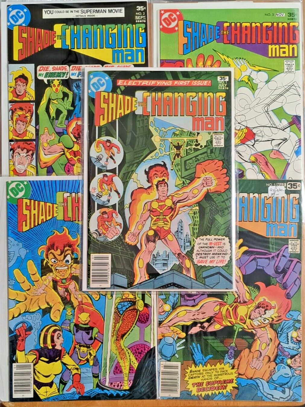Shade the Changing Man #1-5 1977 lot Steve Ditko DC