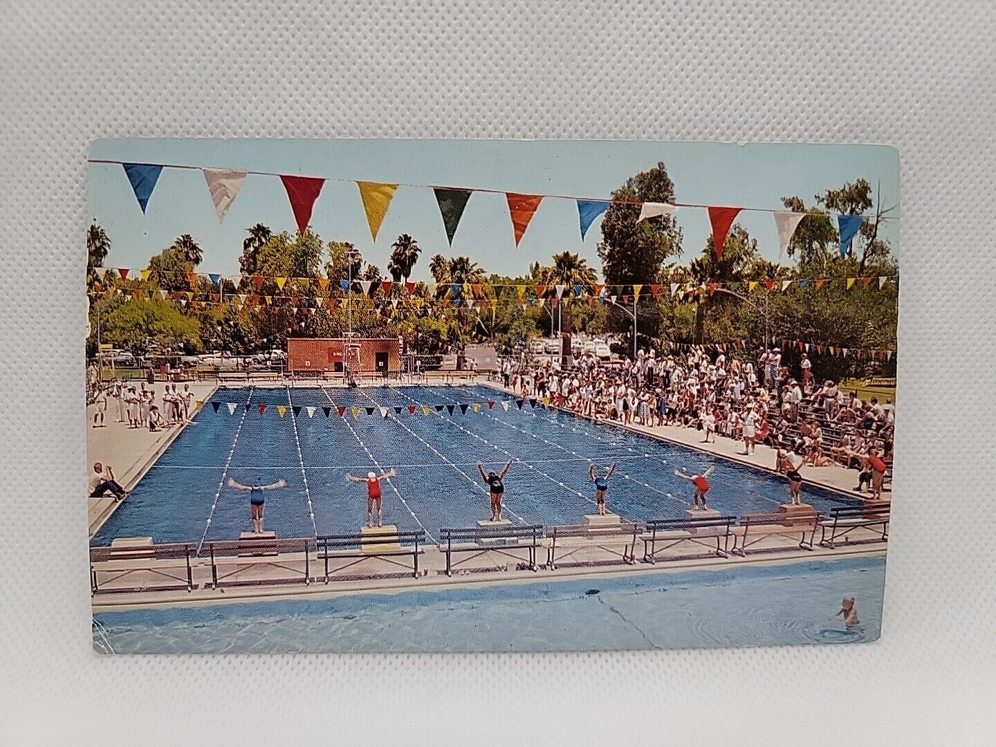 Vintage Postcard Encanto Park Swimming Pool Phoenix Arizona