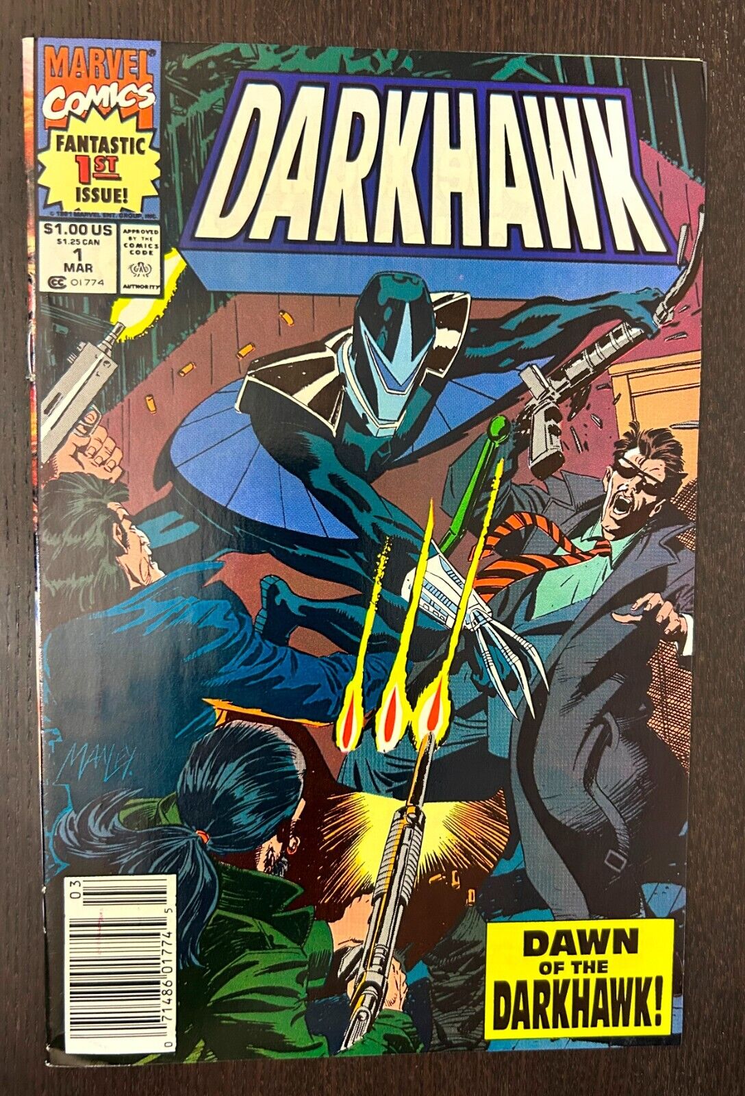 DARKHAWK #1 (Marvel Comics 1991) -- 1st Appearance -- NEWSSTAND Variant -- VF/NM