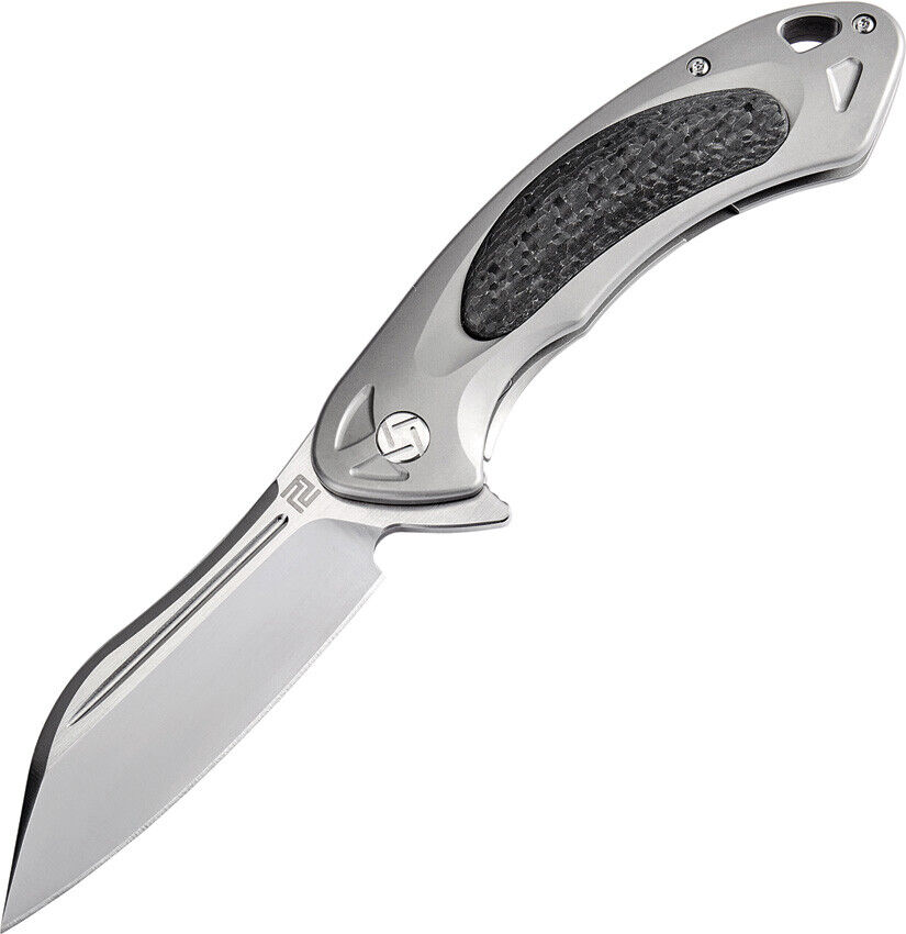 Artisan Cutlery Eterno Gray Titanium S35VN Framelock Folding Knife 1818GGYS