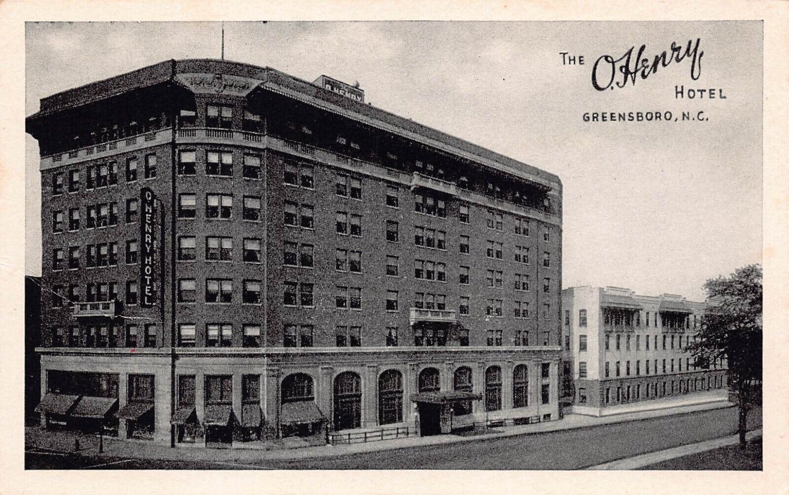 Greensboro NC North Carolina O'Henry Hotel c1920 Advertising Vintage Postcard 