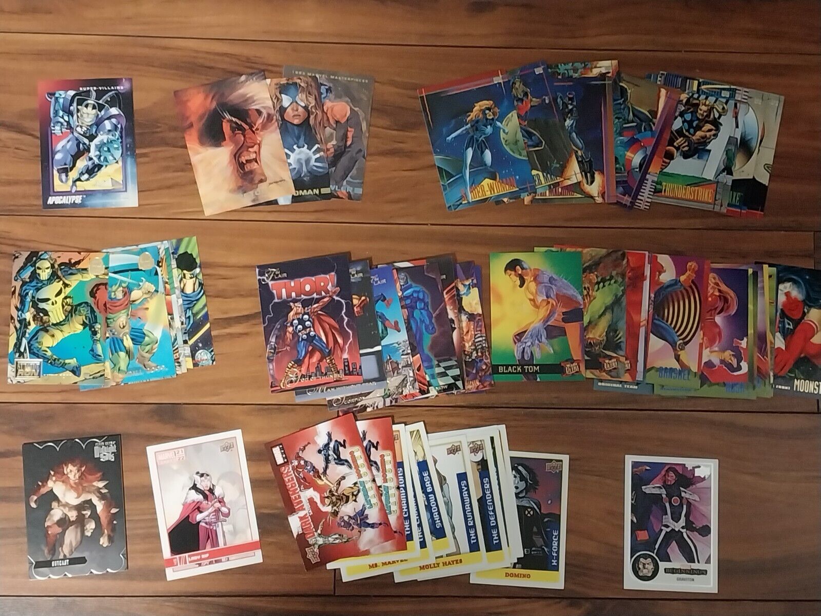 HUGE lot 60+ Marvel Comic Cards Various years & sets X-Men Universe Masterpiece